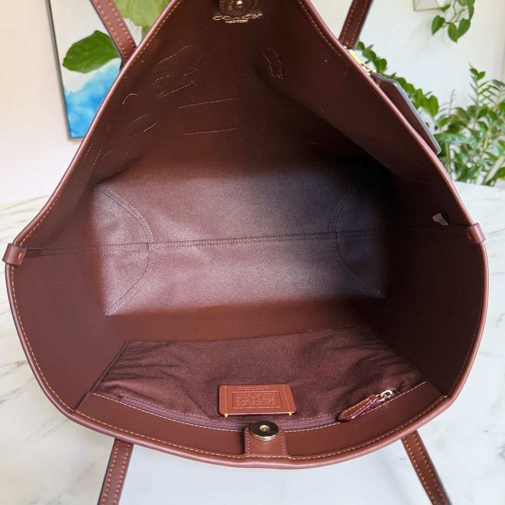 NWOT Coach X Peanuts City Tote In Signature Canvas With Patches CBJ91 Tan Snoopy - Picture 10 of 16